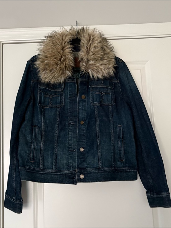 Ralph Lauren Jackets & Blazers - Ralph Lauren Jeans Co. Women’s Faux Fur Collar Dark Denim Jacket
